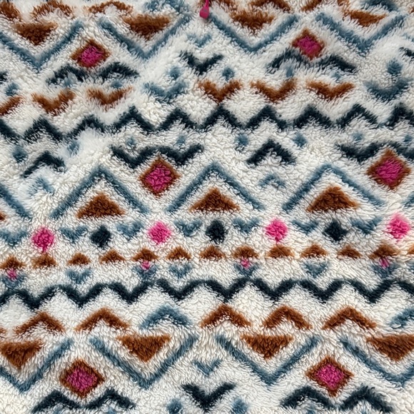 Eddie Bauer Multicolor Aztec Print 1/4 Zip Fleece Pullover - Picture 3 of 6